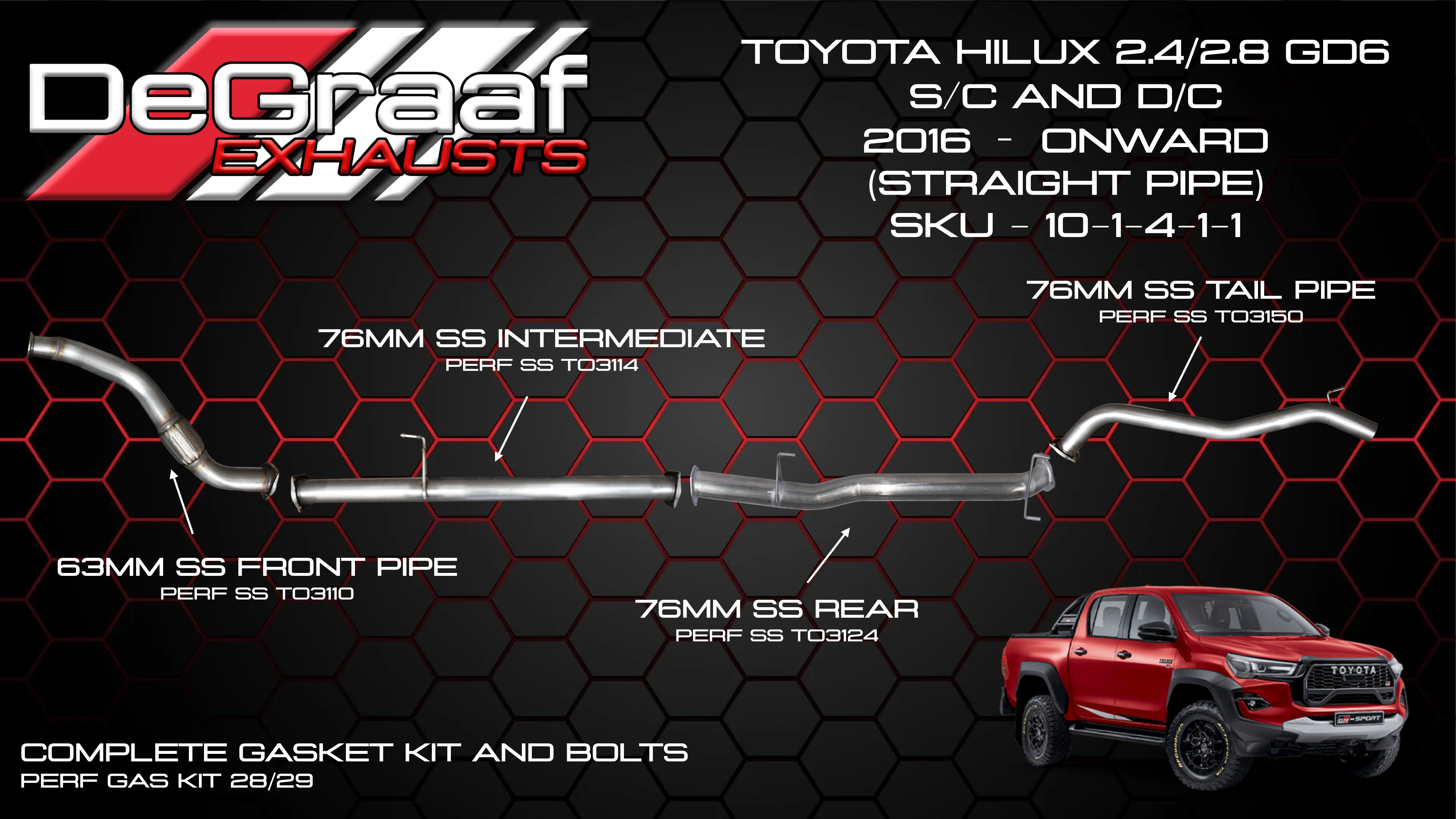 Toyota hilux GD-6 Pipe Toyota hilux GD-6 Pipe